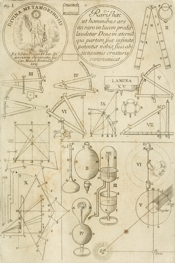 An illustration from Architectura civil recta y obliqua : considerada y dibuxada en el Templo de Ierusalen ... promovida a suma perfeccion en el templo y palacio de S. Lorenço cerca del Escurial ..., 1678, leaf 658