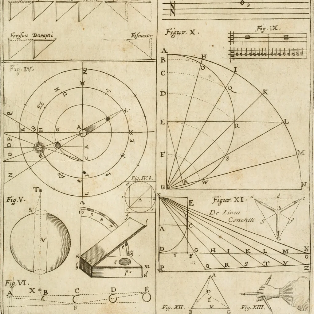 An illustration from Architectura civil recta y obliqua : considerada y dibuxada en el Templo de Ierusalen ... promovida a suma perfeccion en el templo y palacio de S. Lorenço cerca del Escurial ..., 1678, leaf 722