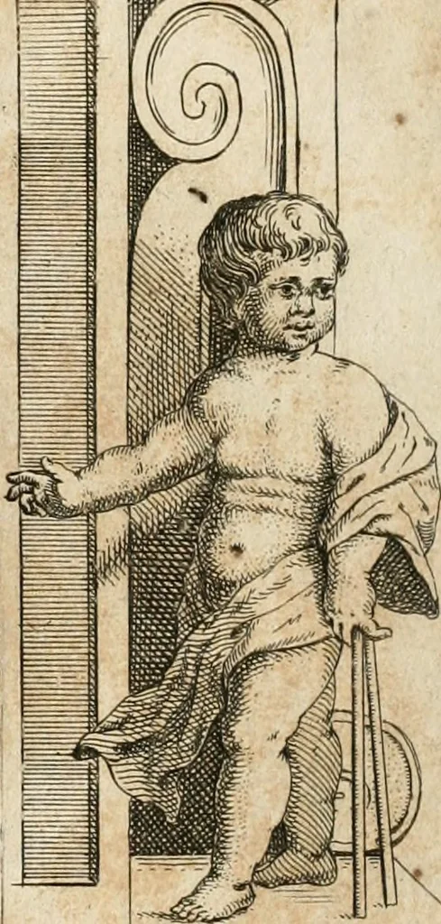 An illustration from Architectura civil recta y obliqua : considerada y dibuxada en el Templo de Ierusalen ... promovida a suma perfeccion en el templo y palacio de S. Lorenço cerca del Escurial ..., 1678, leaf 726