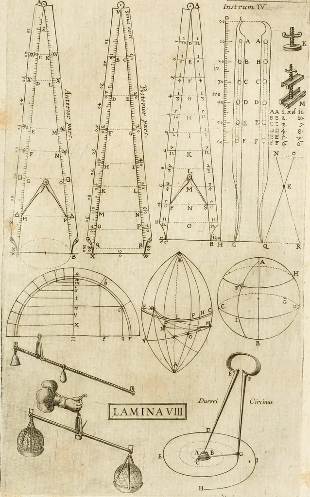 An illustration from Architectura civil recta y obliqua : considerada y dibuxada en el Templo de Ierusalen ... promovida a suma perfeccion en el templo y palacio de S. Lorenço cerca del Escurial ..., 1678, leaf 734