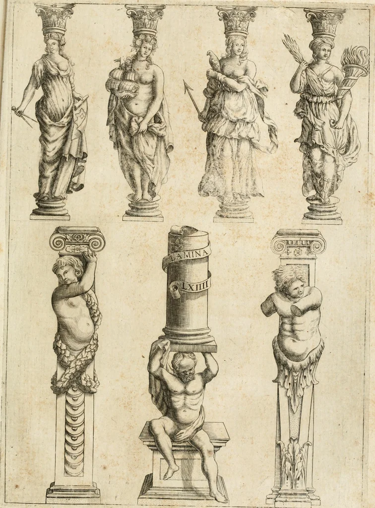 An illustration from Architectura civil recta y obliqua : considerada y dibuxada en el Templo de Ierusalen ... promovida a suma perfeccion en el templo y palacio de S. Lorenço cerca del Escurial ..., 1678, leaf 844