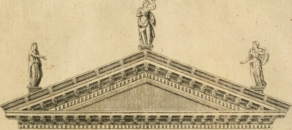 An illustration from Architectura civil recta y obliqua : considerada y dibuxada en el Templo de Ierusalen ... promovida a suma perfeccion en el templo y palacio de S. Lorenço cerca del Escurial ..., 1678, leaf 856