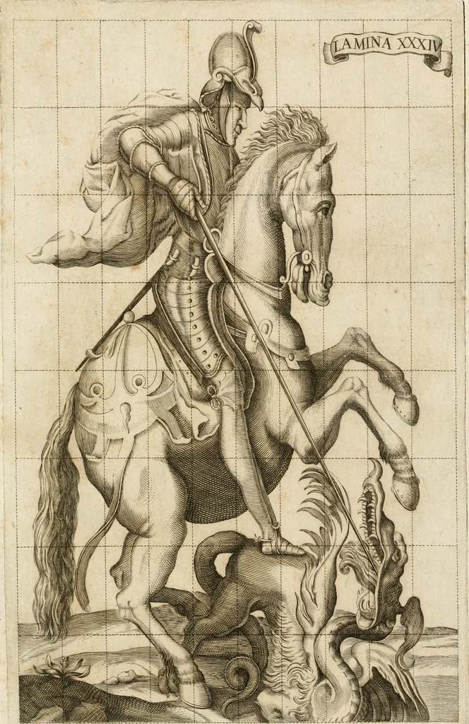 An illustration from Architectura civil recta y obliqua : considerada y dibuxada en el Templo de Ierusalen ... promovida a suma perfeccion en el templo y palacio de S. Lorenço cerca del Escurial ..., 1678, leaf 914
