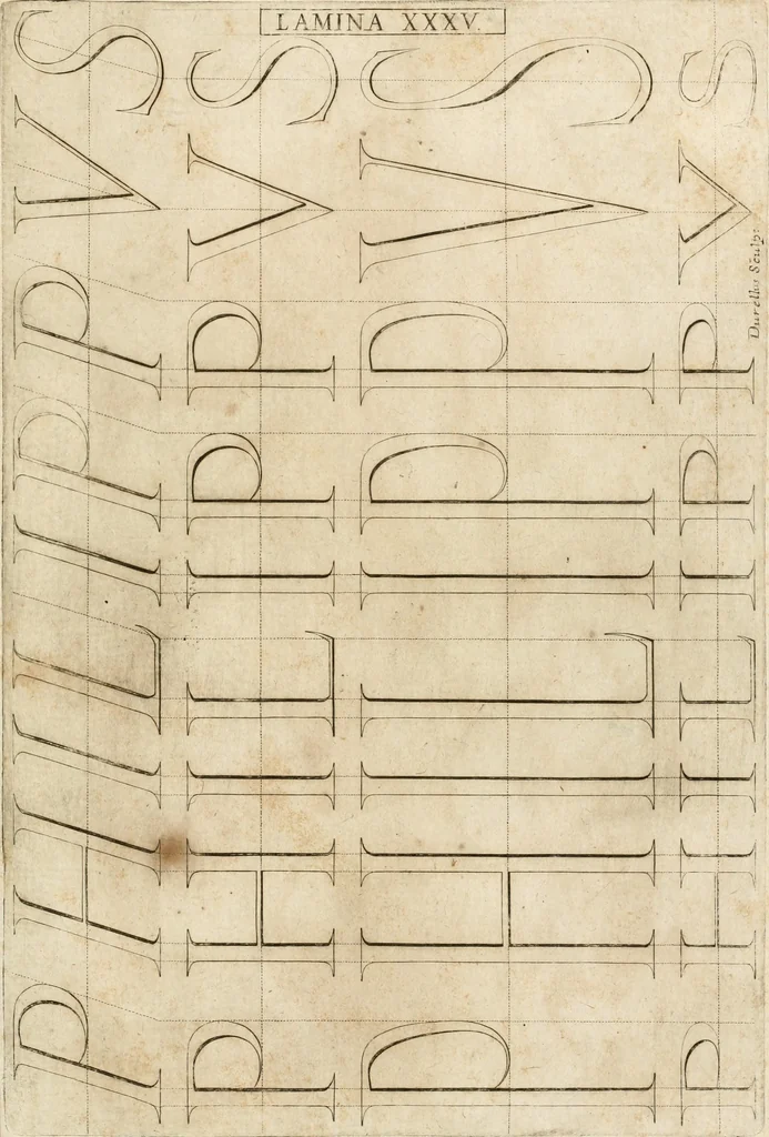 An illustration from Architectura civil recta y obliqua : considerada y dibuxada en el Templo de Ierusalen ... promovida a suma perfeccion en el templo y palacio de S. Lorenço cerca del Escurial ..., 1678, leaf 916