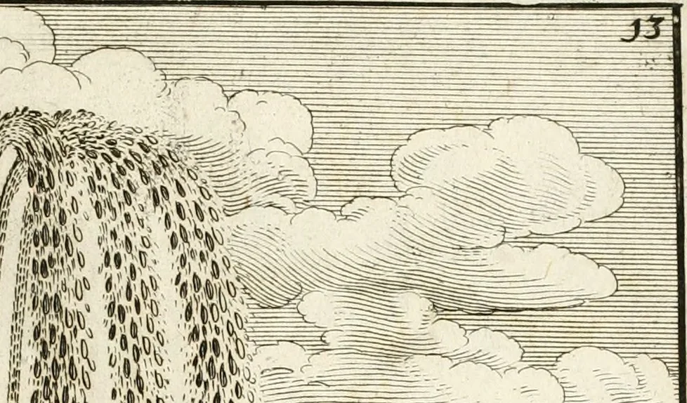 An illustration from Architectura curiosa nova, exponens 1. Fundamenta hydragogica, indolemq[ue] aquæ, aëris interventu in altum levandæ. 2. Varios aquarum ac salientium fontium lusus per varia spectatu jucunda epistomiorum seu siphonum genera. 3. Magnum amnissimorum fontium, machinarumq[ue] aquæductoriarum sumtu magno exstructarum, ac per Italiam, Britanniam, Germaniam &c. visendarum, numerum. 4. Specus artificiales sumtuosissimas, cum plerisq[ue] principum europæorum palatiis, hortis, aulis; nec non præcipuis monasteriis atq[ue] arcibus. 5. Cum auctario figurarum elegantissimarum, ad hortorum topiaria vario ductù dividenda, nec non conclavium laquearibus ac pavimentis segmentandis, itemq[ue] labyrinthis construendis, adhibendarum. Omnia 200 æri incisis... descripta, 1664, leaf 210
