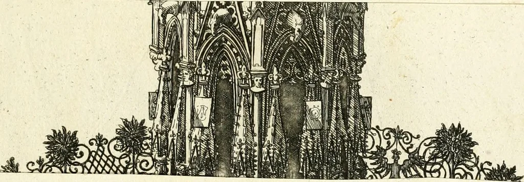 An illustration from Architectura curiosa nova, exponens 1. Fundamenta hydragogica, indolemq[ue] aquæ, aëris interventu in altum levandæ. 2. Varios aquarum ac salientium fontium lusus per varia spectatu jucunda epistomiorum seu siphonum genera. 3. Magnum amnissimorum fontium, machinarumq[ue] aquæductoriarum sumtu magno exstructarum, ac per Italiam, Britanniam, Germaniam &c. visendarum, numerum. 4. Specus artificiales sumtuosissimas, cum plerisq[ue] principum europæorum palatiis, hortis, aulis; nec non præcipuis monasteriis atq[ue] arcibus. 5. Cum auctario figurarum elegantissimarum, ad hortorum topiaria vario ductù dividenda, nec non conclavium laquearibus ac pavimentis segmentandis, itemq[ue] labyrinthis construendis, adhibendarum. Omnia 200 æri incisis... descripta, 1664, leaf 416