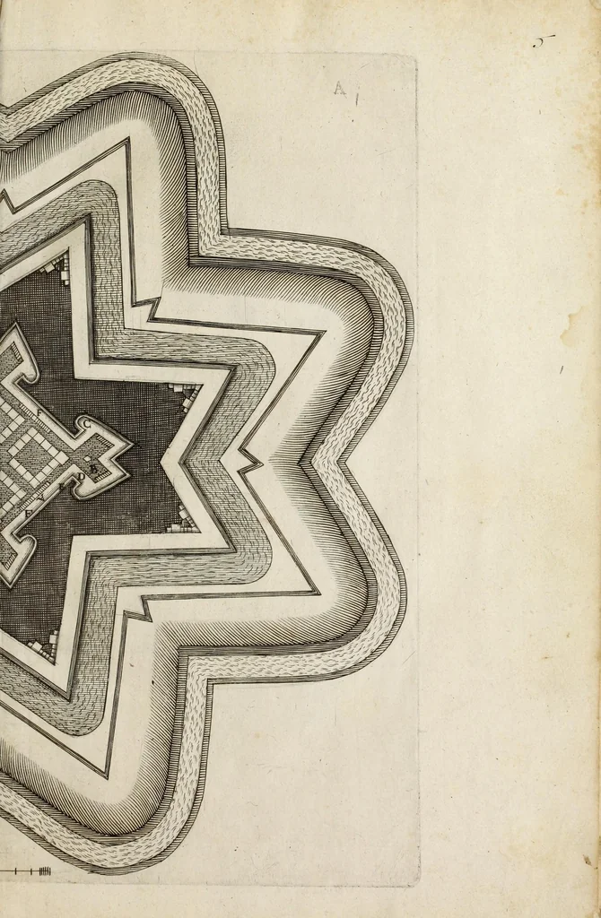 An illustration from Architectura et perspectiua des fortifications & artifices, 1602, leaf 11