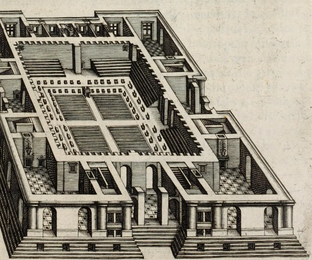 An illustration from Architectura et perspectiua des fortifications & artifices, 1602, leaf 117