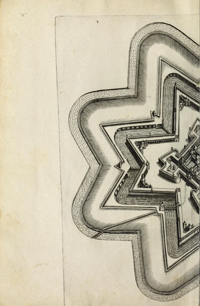An illustration from Architectura et perspectiua des fortifications & artifices, 1602, leaf 14