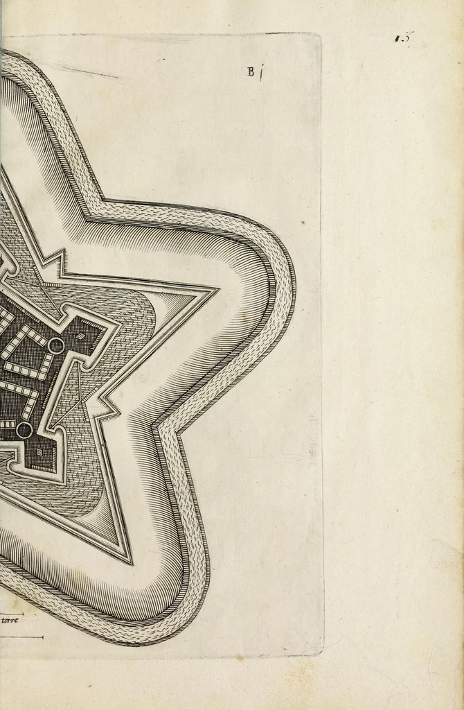 An illustration from Architectura et perspectiua des fortifications & artifices, 1602, leaf 19
