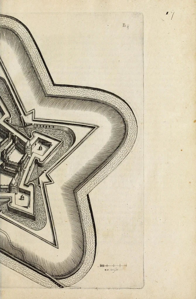 An illustration from Architectura et perspectiua des fortifications & artifices, 1602, leaf 23