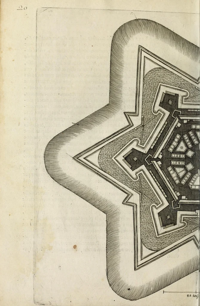 An illustration from Architectura et perspectiua des fortifications & artifices, 1602, leaf 26