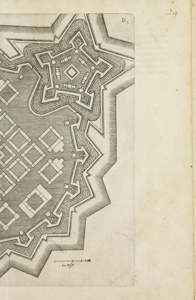 An illustration from Architectura et perspectiua des fortifications & artifices, 1602, leaf 35