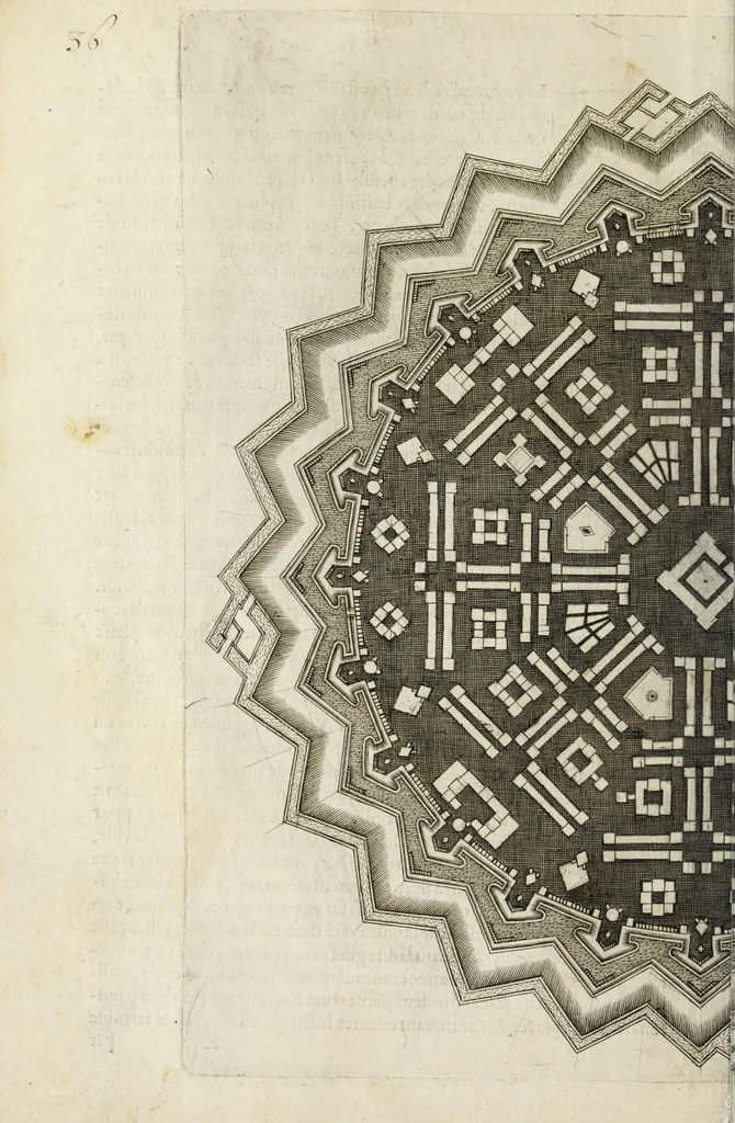 An illustration from Architectura et perspectiua des fortifications & artifices, 1602, leaf 42