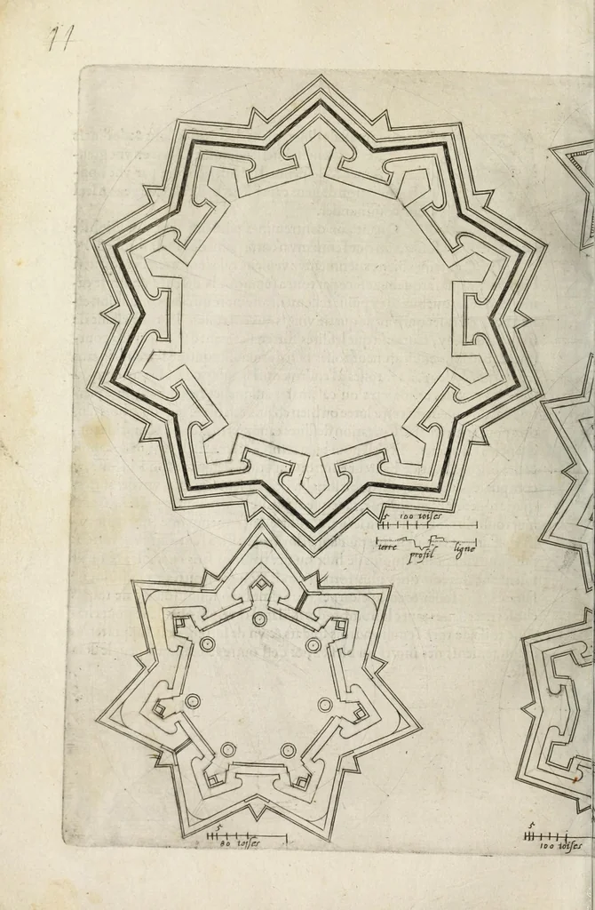 An illustration from Architectura et perspectiua des fortifications & artifices, 1602, leaf 50