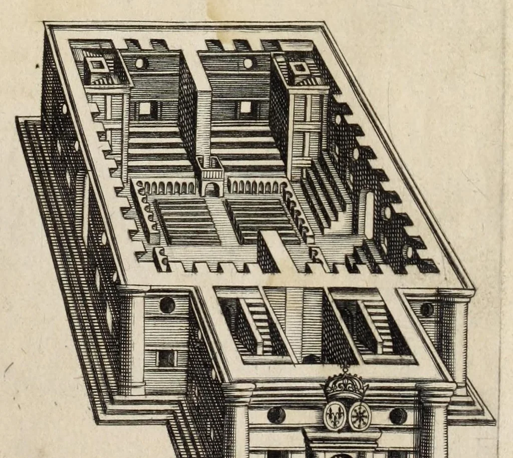 An illustration from Architectura et perspectiua des fortifications & artifices, 1602, leaf 59