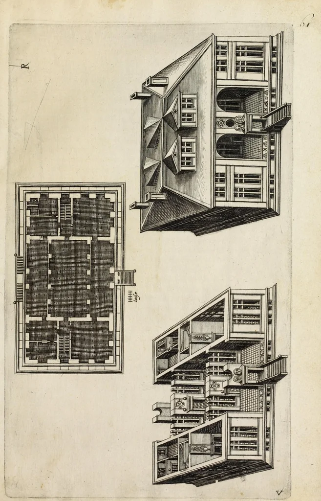 An illustration from Architectura et perspectiua des fortifications & artifices, 1602, leaf 67