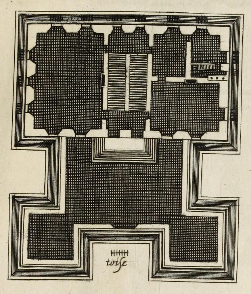 An illustration from Architectura et perspectiua des fortifications & artifices, 1602, leaf 71