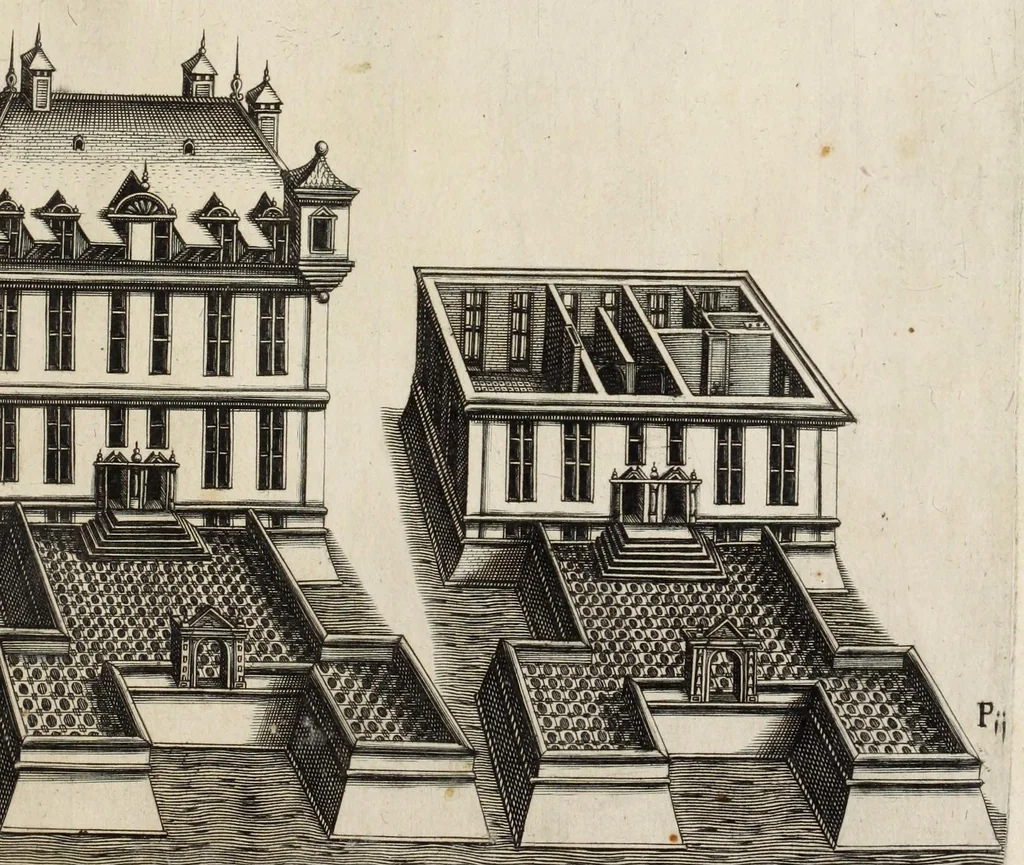 An illustration from Architectura et perspectiua des fortifications & artifices, 1602, leaf 71
