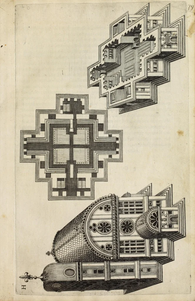 An illustration from Architectura et perspectiua des fortifications & artifices, 1602, leaf 85