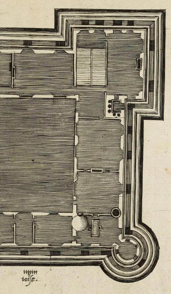 An illustration from Architectura et perspectiua des fortifications & artifices, 1602, leaf 97
