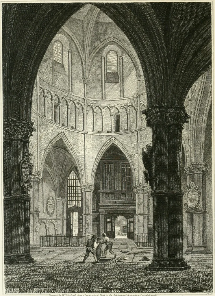 An illustration from The architectural antiquities of Great Britain : represented and illustrated in a series of views, elevations, plans, sections, and details, of various ancient English edifices : with historical and descriptive accounts of each, 1807, leaf 113
