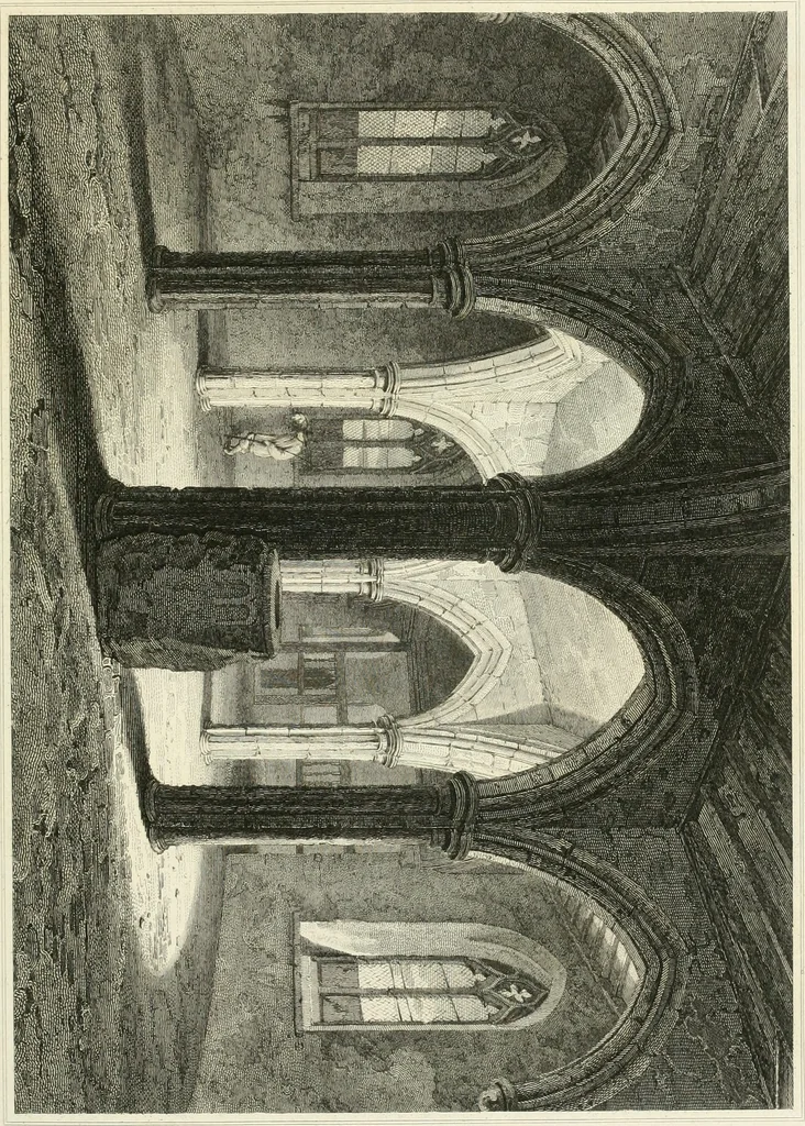 An illustration from The architectural antiquities of Great Britain : represented and illustrated in a series of views, elevations, plans, sections, and details, of various ancient English edifices : with historical and descriptive accounts of each, 1807, leaf 126