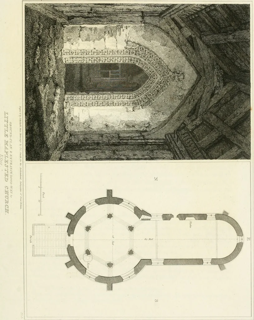 An illustration from The architectural antiquities of Great Britain : represented and illustrated in a series of views, elevations, plans, sections, and details, of various ancient English edifices : with historical and descriptive accounts of each, 1807, leaf 128