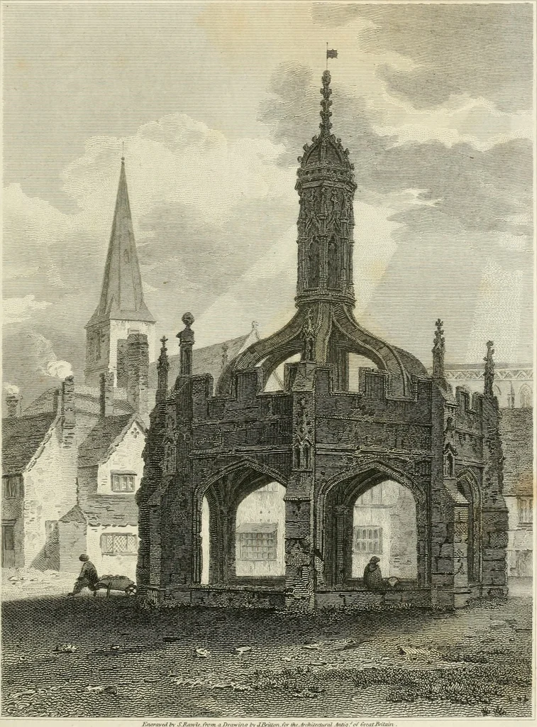 An illustration from The architectural antiquities of Great Britain : represented and illustrated in a series of views, elevations, plans, sections, and details, of various ancient English edifices : with historical and descriptive accounts of each, 1807, leaf 154
