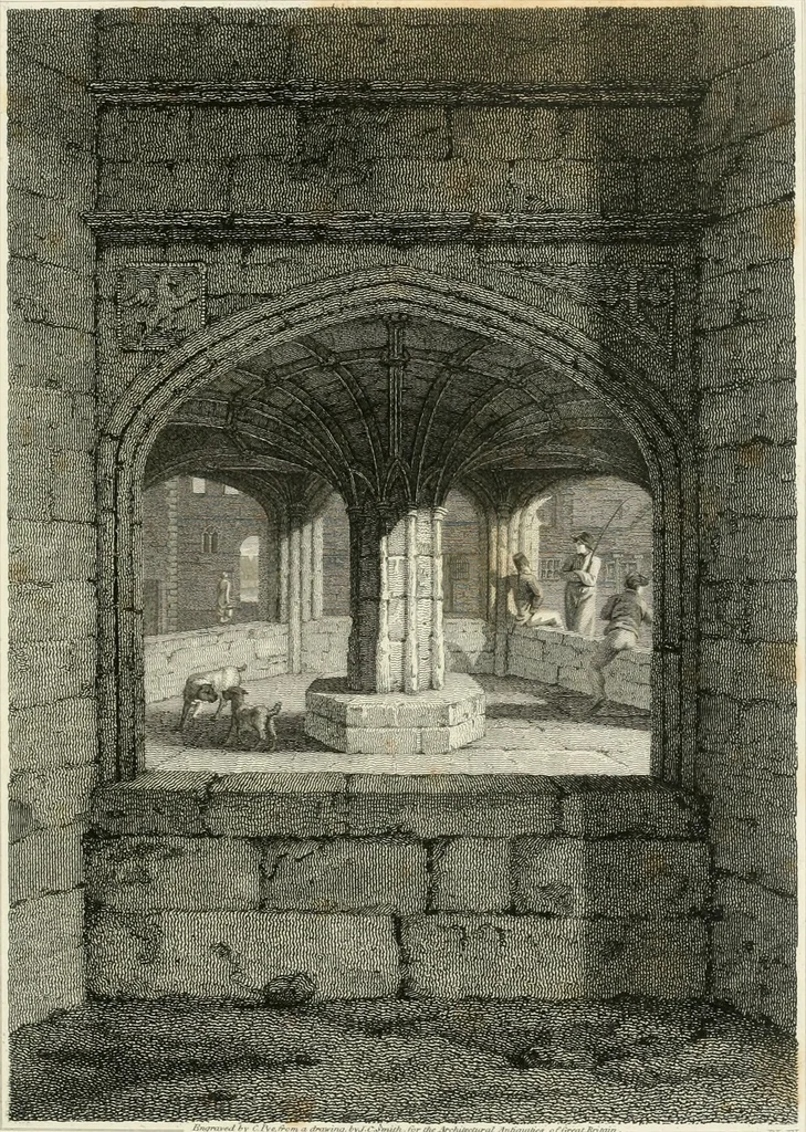 An illustration from The architectural antiquities of Great Britain : represented and illustrated in a series of views, elevations, plans, sections, and details, of various ancient English edifices : with historical and descriptive accounts of each, 1807, leaf 156