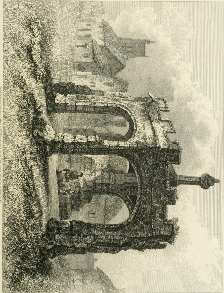 An illustration from The architectural antiquities of Great Britain : represented and illustrated in a series of views, elevations, plans, sections, and details, of various ancient English edifices : with historical and descriptive accounts of each, 1807, leaf 166