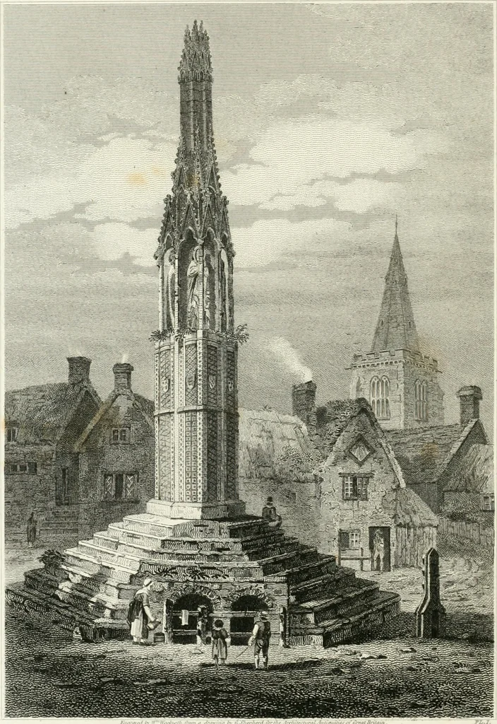 An illustration from The architectural antiquities of Great Britain : represented and illustrated in a series of views, elevations, plans, sections, and details, of various ancient English edifices : with historical and descriptive accounts of each, 1807, leaf 187