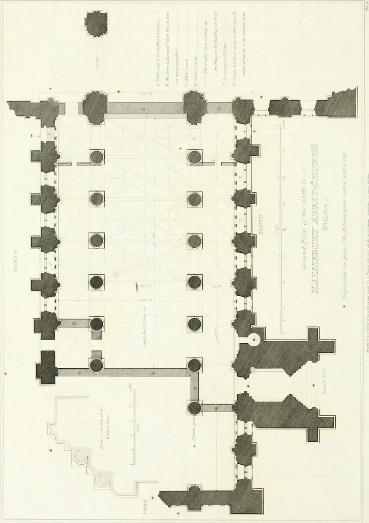 An illustration from The architectural antiquities of Great Britain : represented and illustrated in a series of views, elevations, plans, sections, and details, of various ancient English edifices : with historical and descriptive accounts of each, 1807, leaf 209