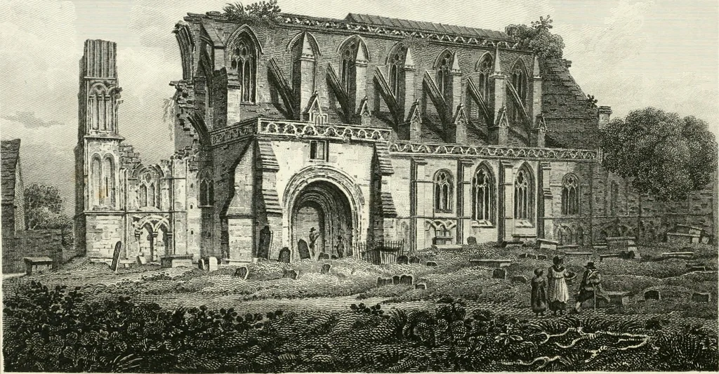 An illustration from The architectural antiquities of Great Britain : represented and illustrated in a series of views, elevations, plans, sections, and details, of various ancient English edifices : with historical and descriptive accounts of each, 1807, leaf 219