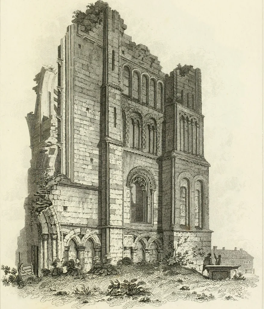 An illustration from The architectural antiquities of Great Britain : represented and illustrated in a series of views, elevations, plans, sections, and details, of various ancient English edifices : with historical and descriptive accounts of each, 1807, leaf 222