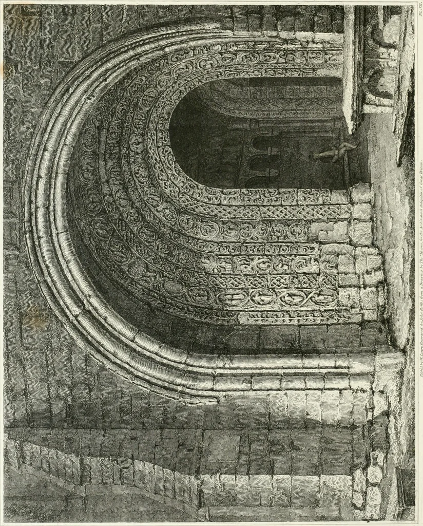 An illustration from The architectural antiquities of Great Britain : represented and illustrated in a series of views, elevations, plans, sections, and details, of various ancient English edifices : with historical and descriptive accounts of each, 1807, leaf 231