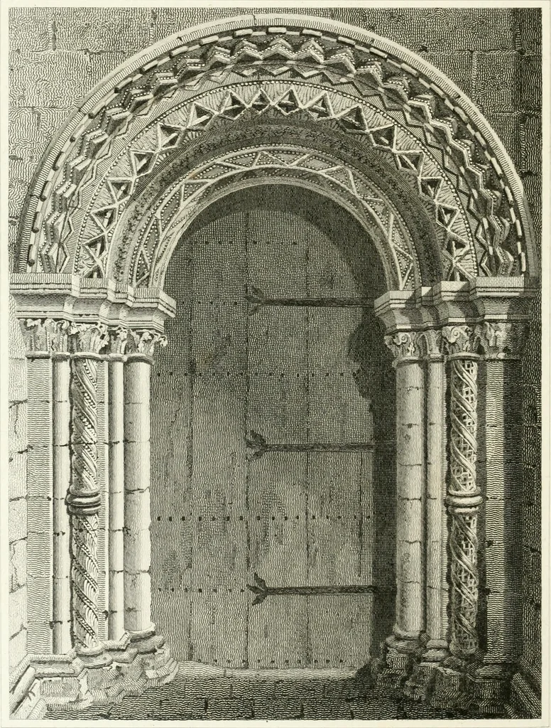 An illustration from The architectural antiquities of Great Britain : represented and illustrated in a series of views, elevations, plans, sections, and details, of various ancient English edifices : with historical and descriptive accounts of each, 1807, leaf 253