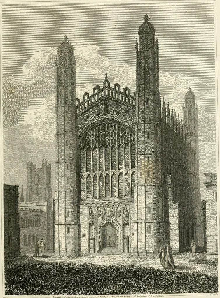 An illustration from The architectural antiquities of Great Britain : represented and illustrated in a series of views, elevations, plans, sections, and details, of various ancient English edifices : with historical and descriptive accounts of each, 1807, leaf 60