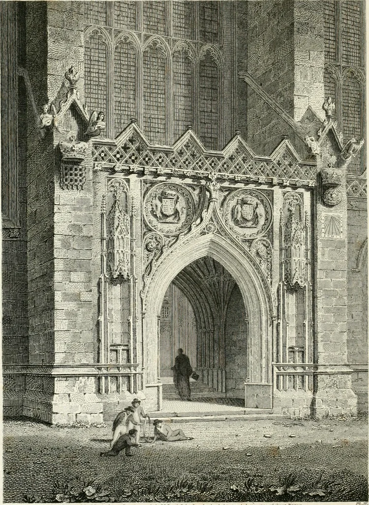 An illustration from The architectural antiquities of Great Britain : represented and illustrated in a series of views, elevations, plans, sections, and details, of various ancient English edifices : with historical and descriptive accounts of each, 1807, leaf 65