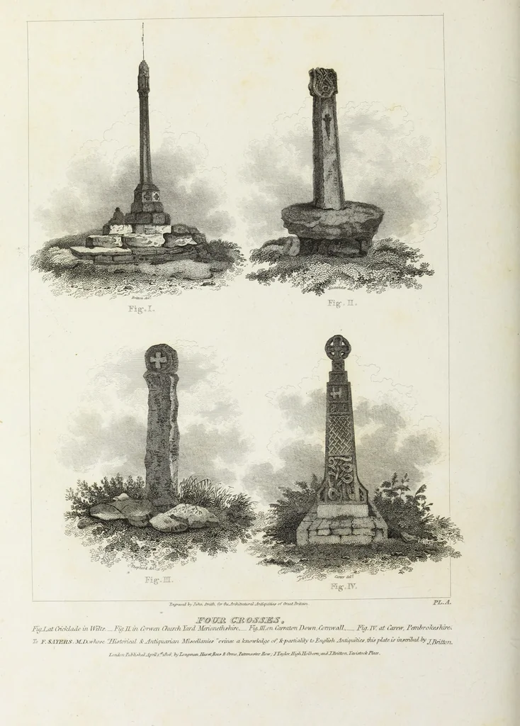 An illustration from The architectural antiquities of Great Britain, represented and illustrated in a series of views, elevations, plans, sections, and details, of various ancient English edifices : with historical and descriptive accounts of each, 1807, leaf 149