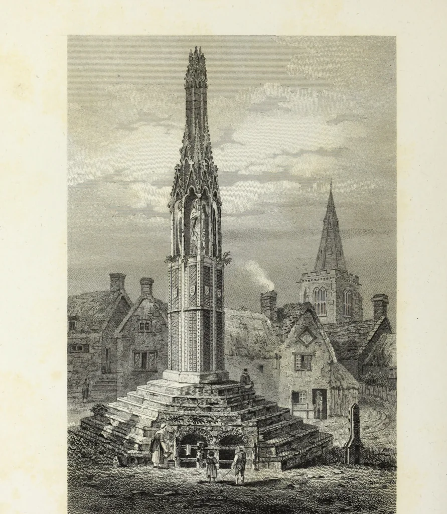 An illustration from The architectural antiquities of Great Britain, represented and illustrated in a series of views, elevations, plans, sections, and details, of various ancient English edifices : with historical and descriptive accounts of each, 1807, leaf 209