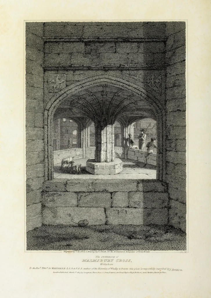 An illustration from The architectural antiquities of Great Britain, represented and illustrated in a series of views, elevations, plans, sections, and details, of various ancient English edifices : with historical and descriptive accounts of each, 1807, leaf 237