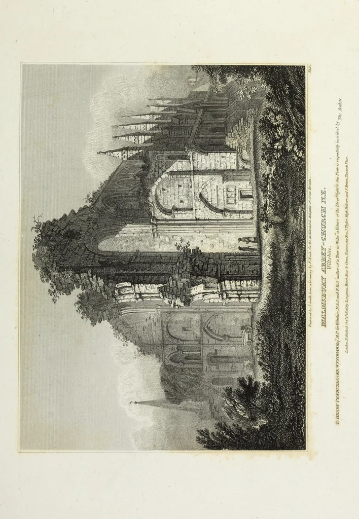 An illustration from The architectural antiquities of Great Britain, represented and illustrated in a series of views, elevations, plans, sections, and details, of various ancient English edifices : with historical and descriptive accounts of each, 1807, leaf 276