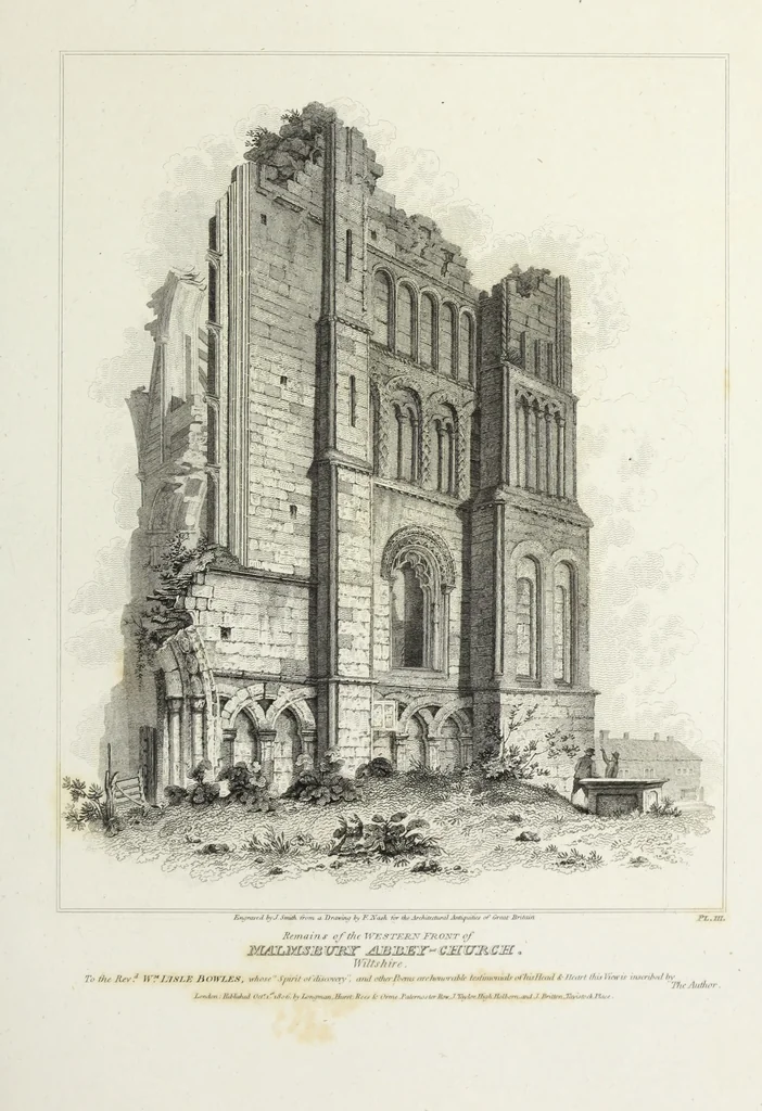 An illustration from The architectural antiquities of Great Britain, represented and illustrated in a series of views, elevations, plans, sections, and details, of various ancient English edifices : with historical and descriptive accounts of each, 1807, leaf 278