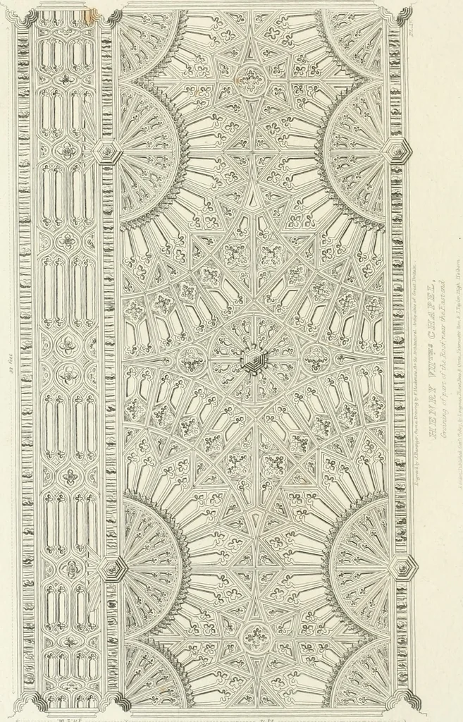 An illustration from The architectural antiquities of Great Britain : represented and illustrated in a series of views, elevations, plans, sections, and details, of various ancient English edifices : with historical and descriptive accounts of each, 1807, leaf 109