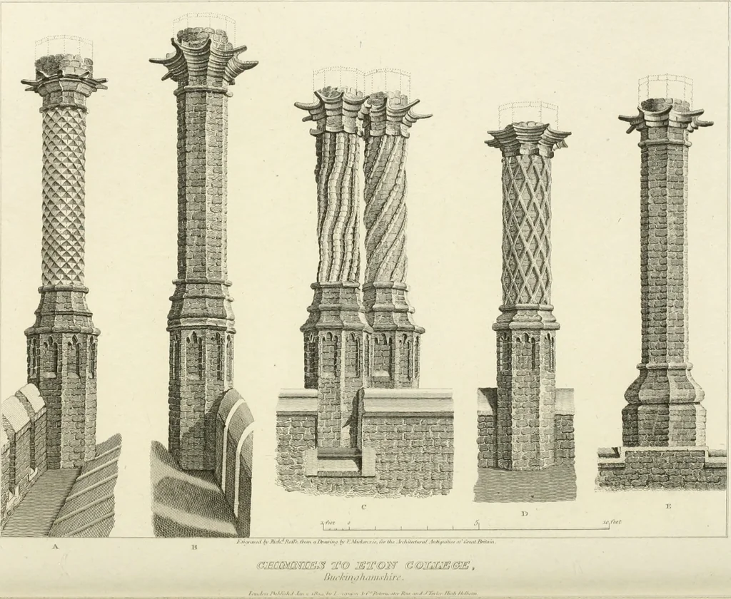 An illustration from The architectural antiquities of Great Britain : represented and illustrated in a series of views, elevations, plans, sections, and details, of various ancient English edifices : with historical and descriptive accounts of each, 1807, leaf 176