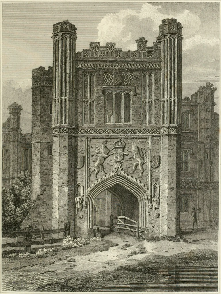 An illustration from The architectural antiquities of Great Britain : represented and illustrated in a series of views, elevations, plans, sections, and details, of various ancient English edifices : with historical and descriptive accounts of each, 1807, leaf 182