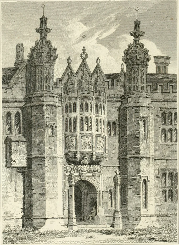 An illustration from The architectural antiquities of Great Britain : represented and illustrated in a series of views, elevations, plans, sections, and details, of various ancient English edifices : with historical and descriptive accounts of each, 1807, leaf 195