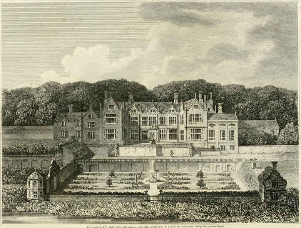 An illustration from The architectural antiquities of Great Britain : represented and illustrated in a series of views, elevations, plans, sections, and details, of various ancient English edifices : with historical and descriptive accounts of each, 1807, leaf 202