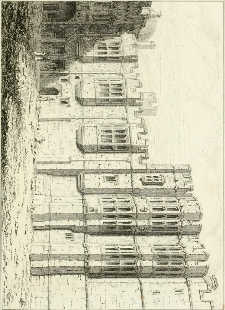 An illustration from The architectural antiquities of Great Britain : represented and illustrated in a series of views, elevations, plans, sections, and details, of various ancient English edifices : with historical and descriptive accounts of each, 1807, leaf 210